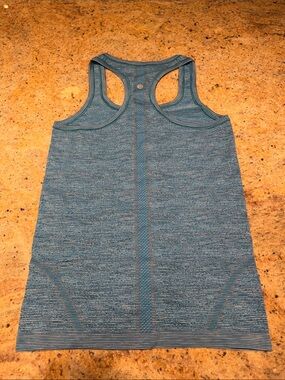 lululemon athletica Teal Striped Racerback Tank